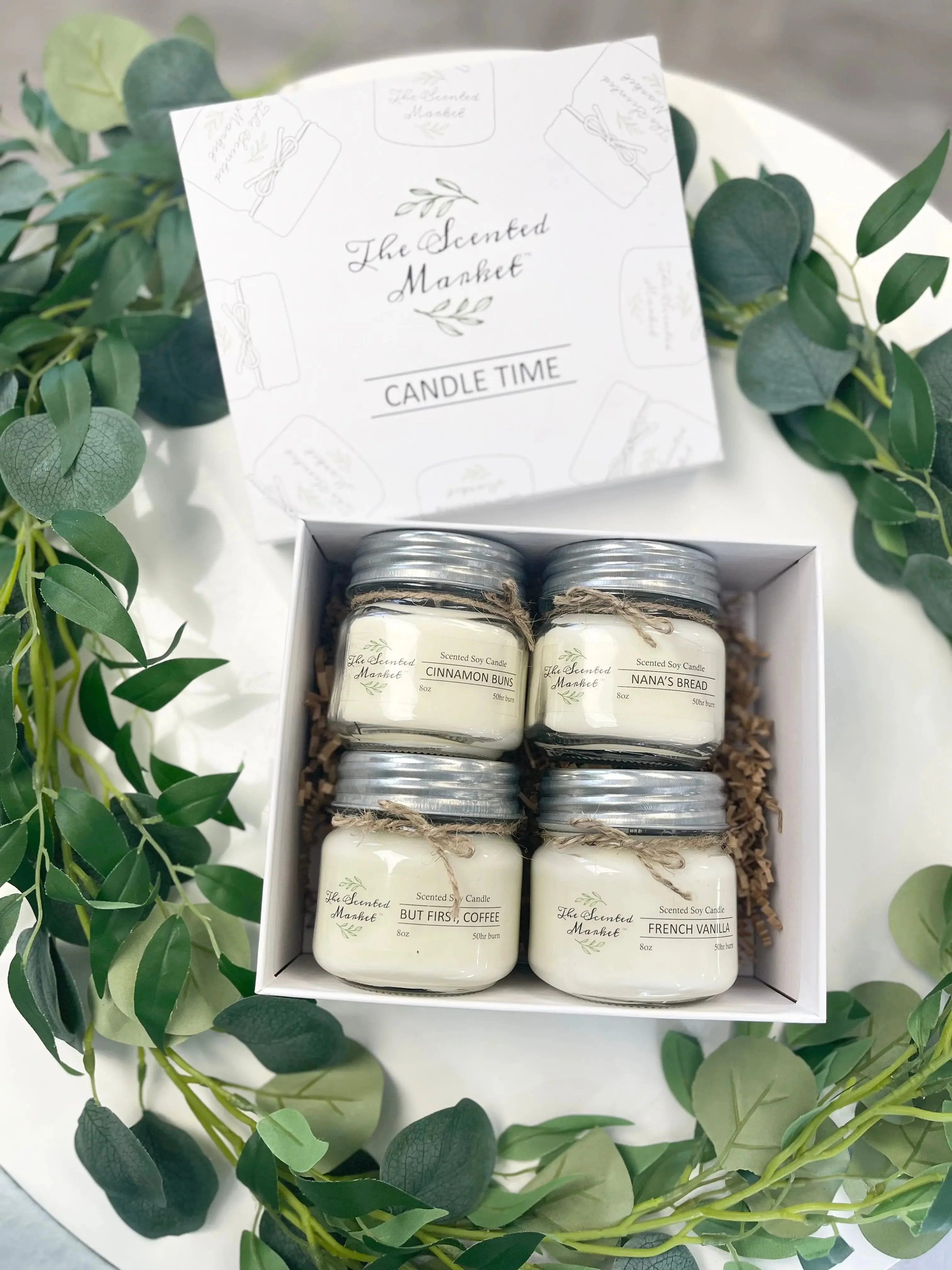 CANDLE TIME Gift Box – 4 x 8 oz Scented Soy Candles - Image 3