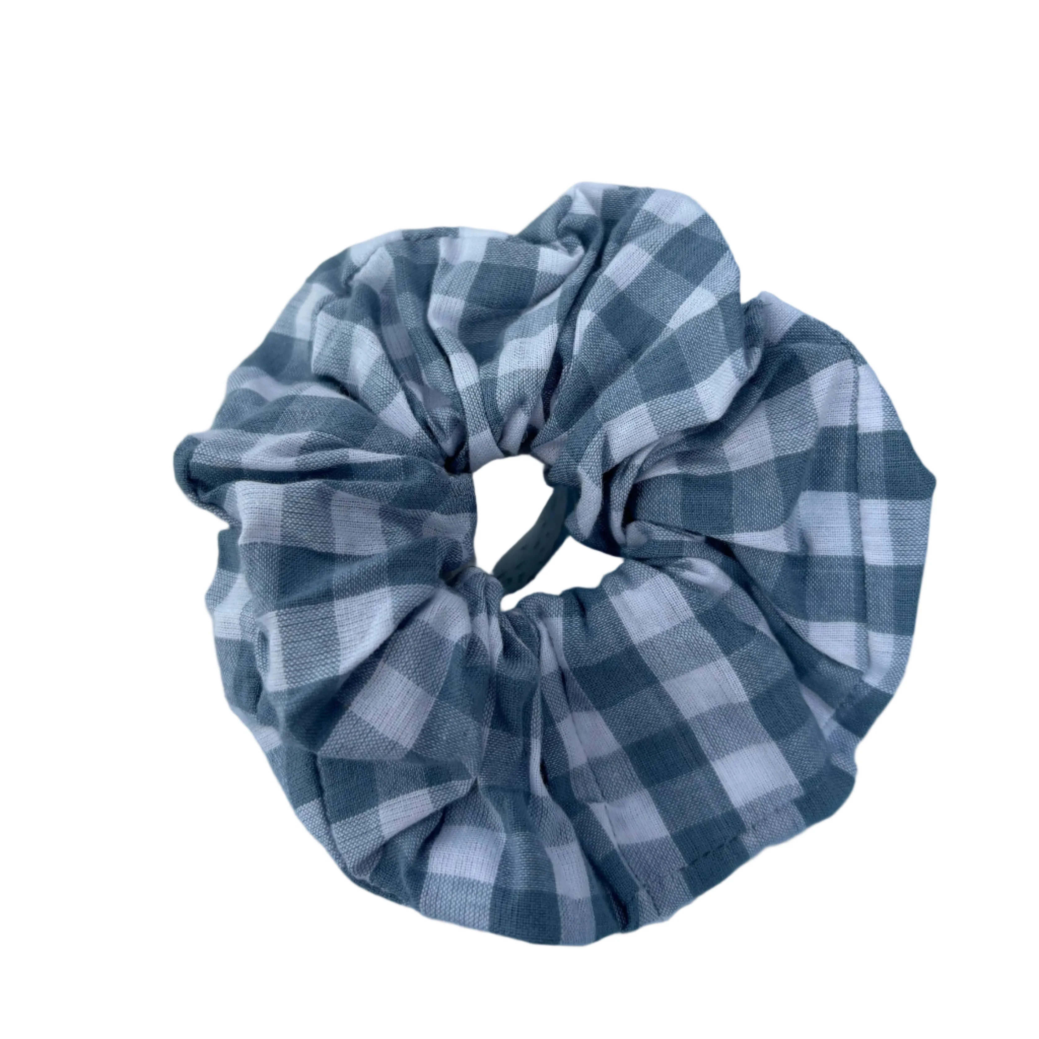 Carolina Blue Gingham Scrunchie