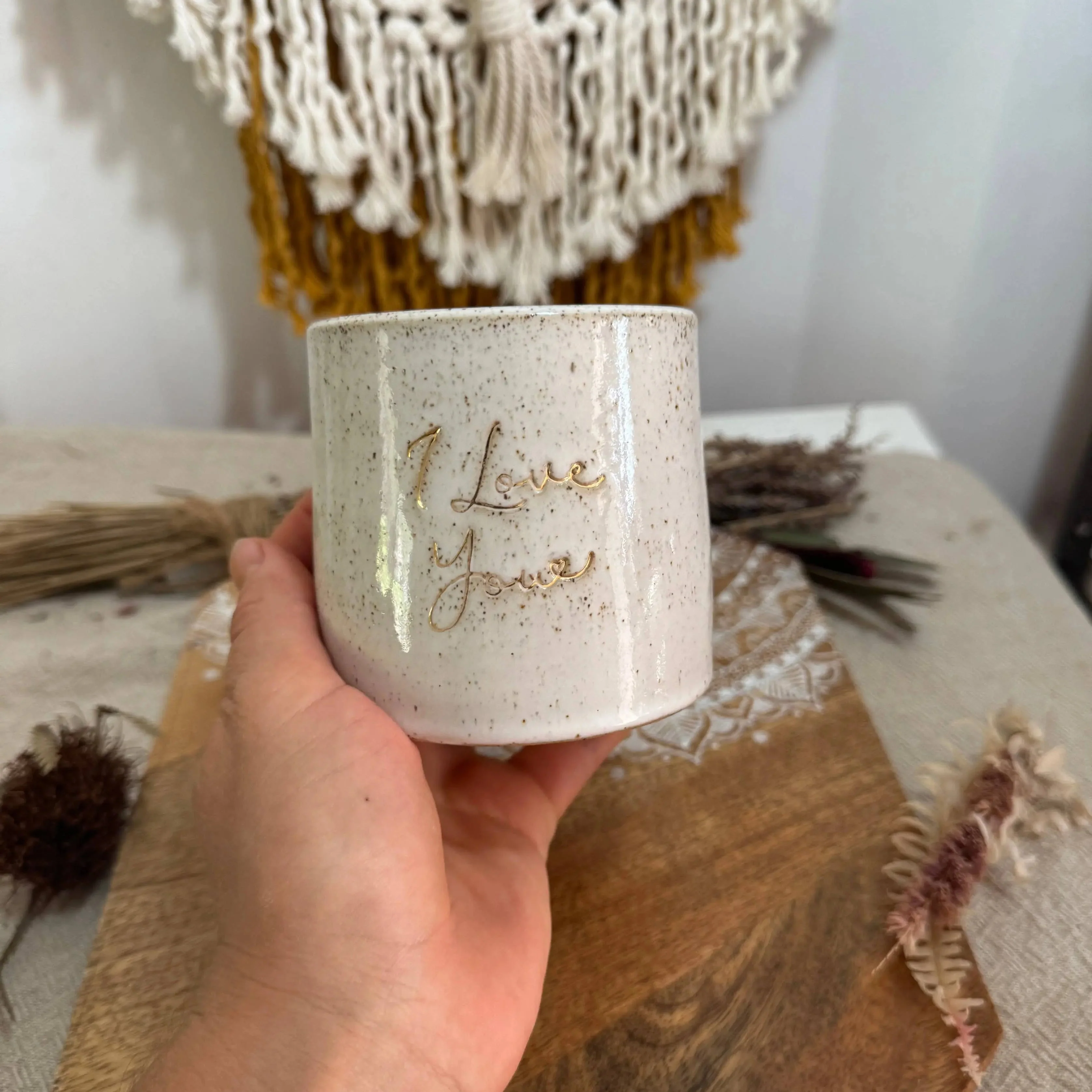 I Love You - Handmade Ceramic Hug Mug