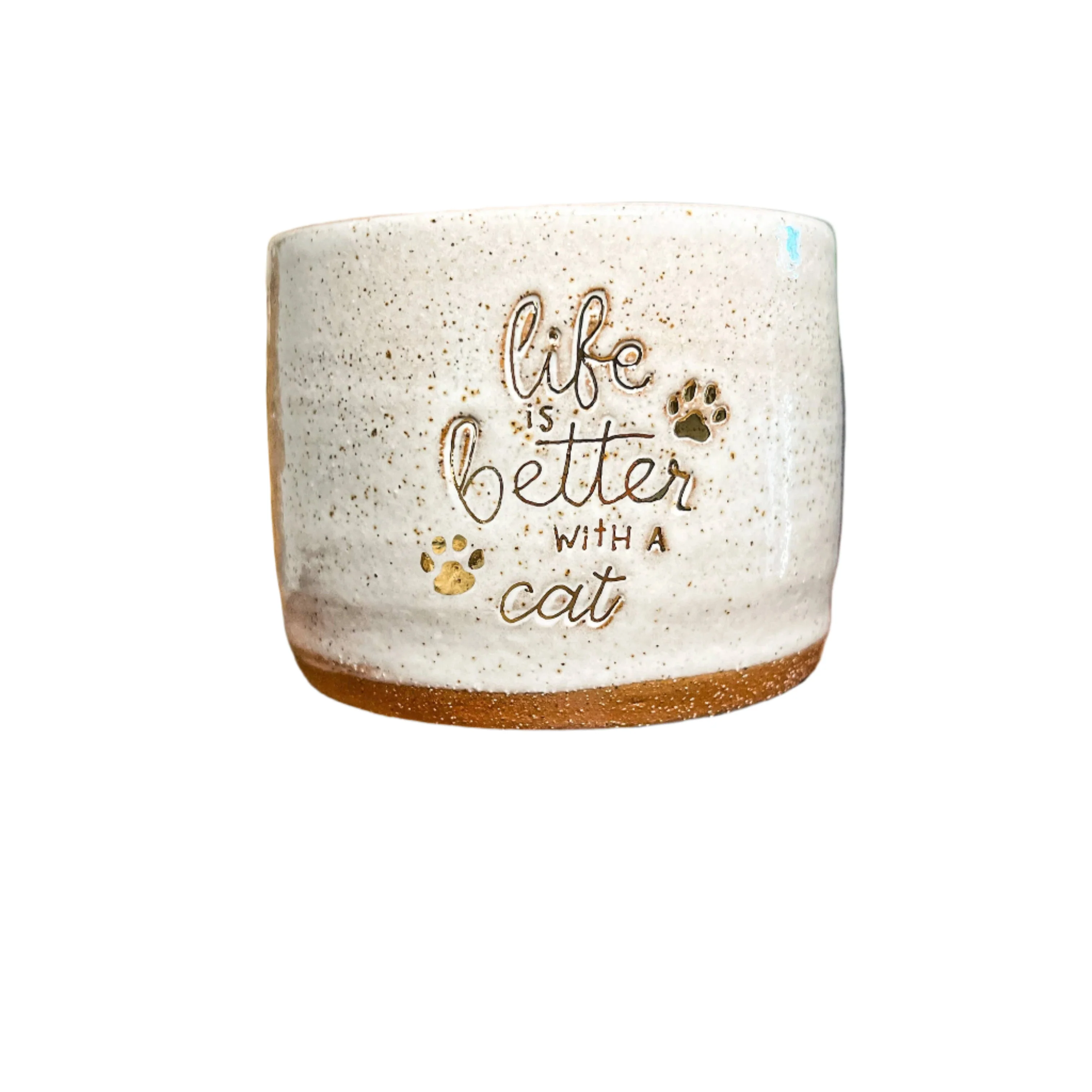 Life Is Better With a Cat - Handmade Ceramic Hug Mug - Image 2