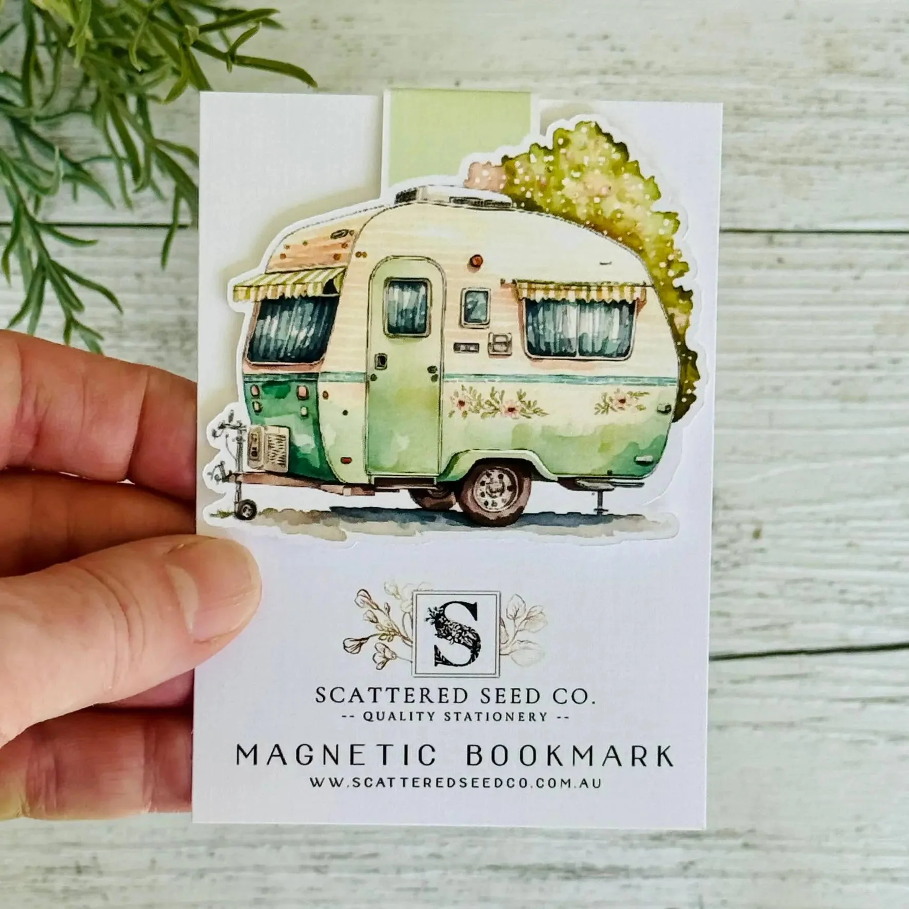 Floral Vintage Caravan Magnetic Bookmark - Image 3