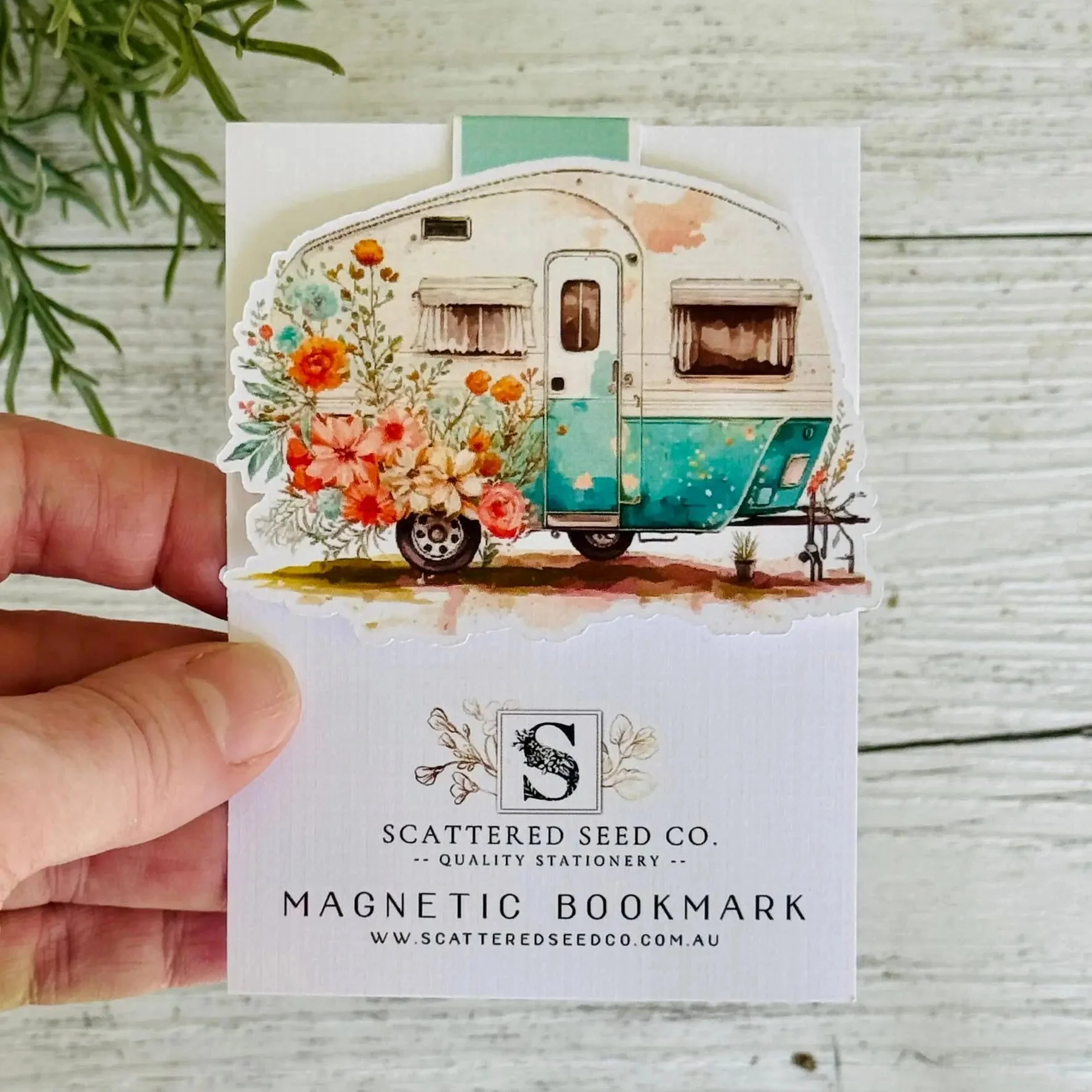 Floral Vintage Caravan Magnetic Bookmark - Image 5