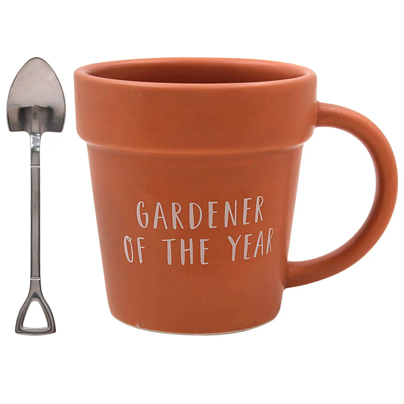 Green Fingers Plant Pot Mug & Spoon – Gardener Of The Year