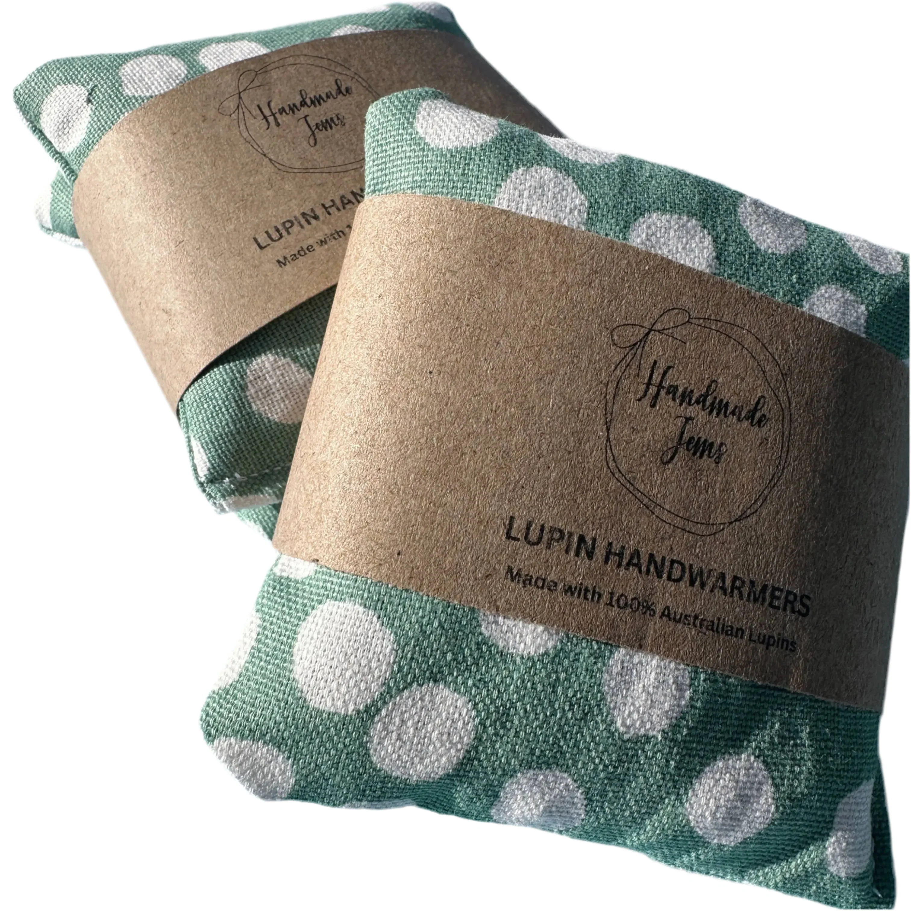 Lupin Handwarmer - Green Spots - 2 Pack - Heat or Chill - Image 2