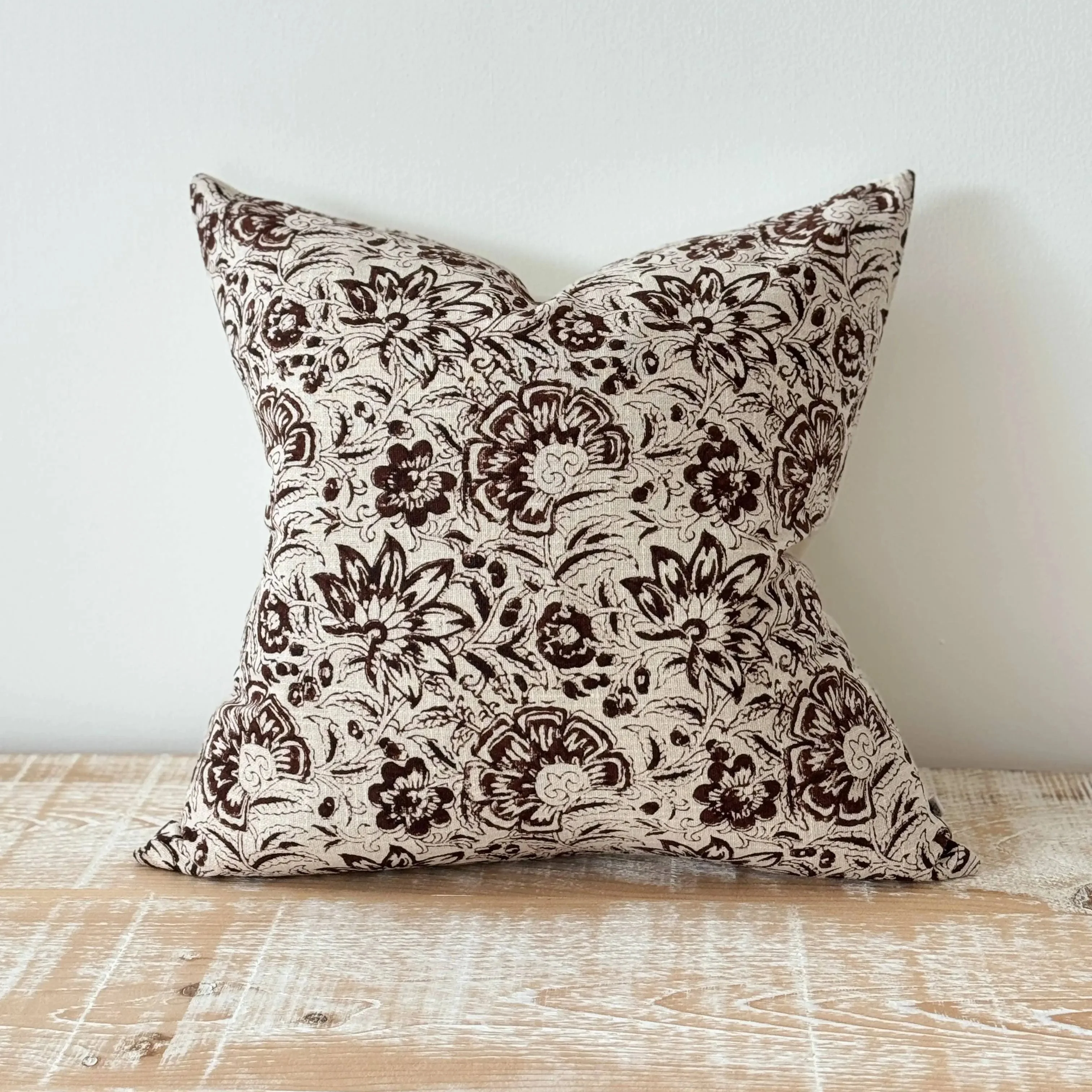 Ivy Dark Brown Print Cushion Cover - 45cm × 45cm - Image 2