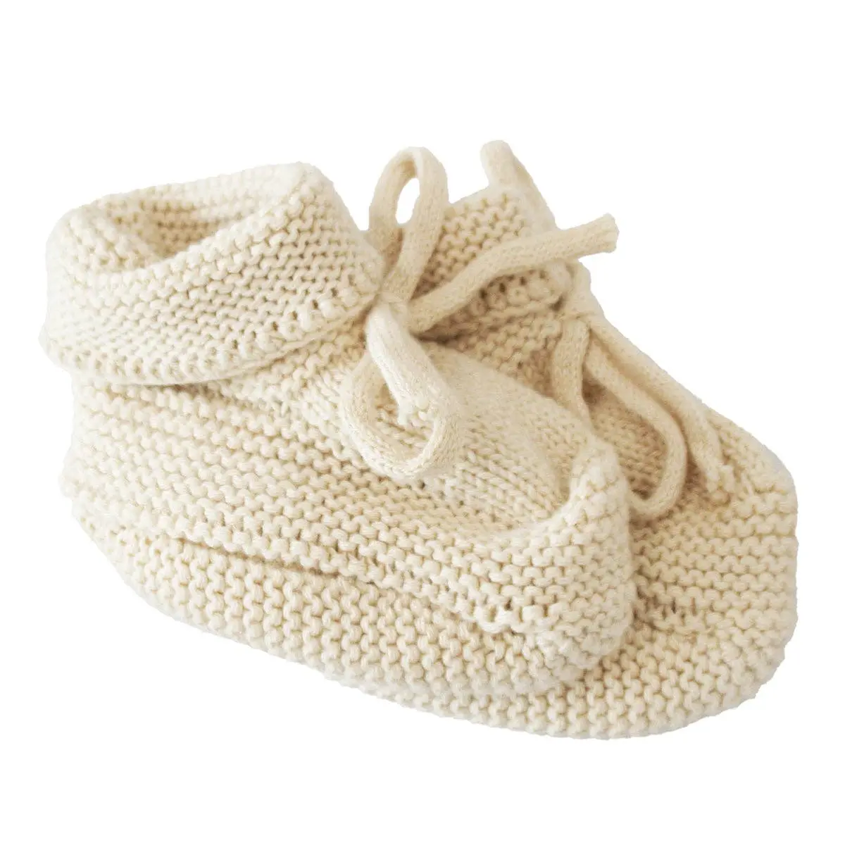 Knit Baby Booties – Natural (0–6 Months) - Image 2