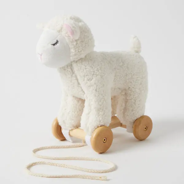 Lamb Pull Along – Plush Toy with Removable Wheels