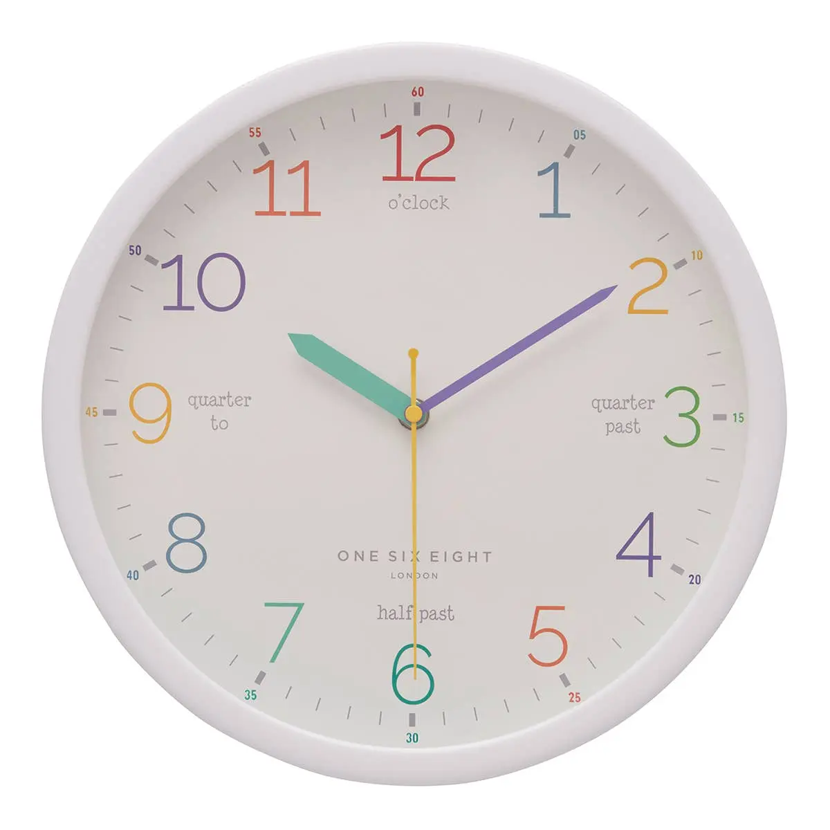 Learn the Time Silent Wall Clock – White (30 cm) - Image 3