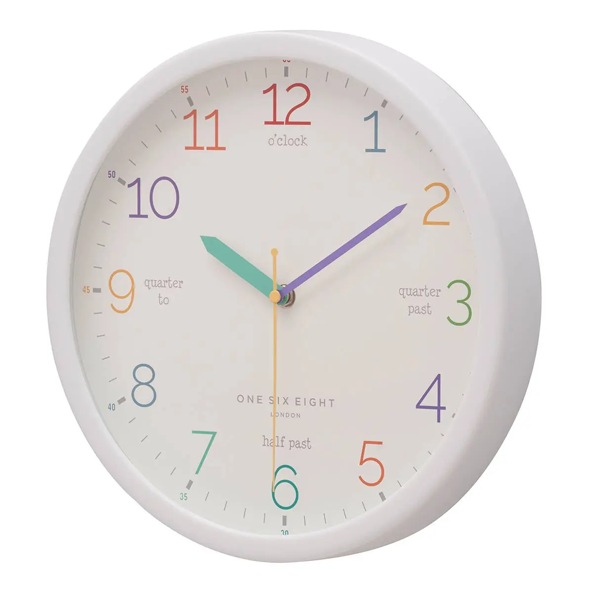 Learn the Time Silent Wall Clock – White (30 cm) - Image 4