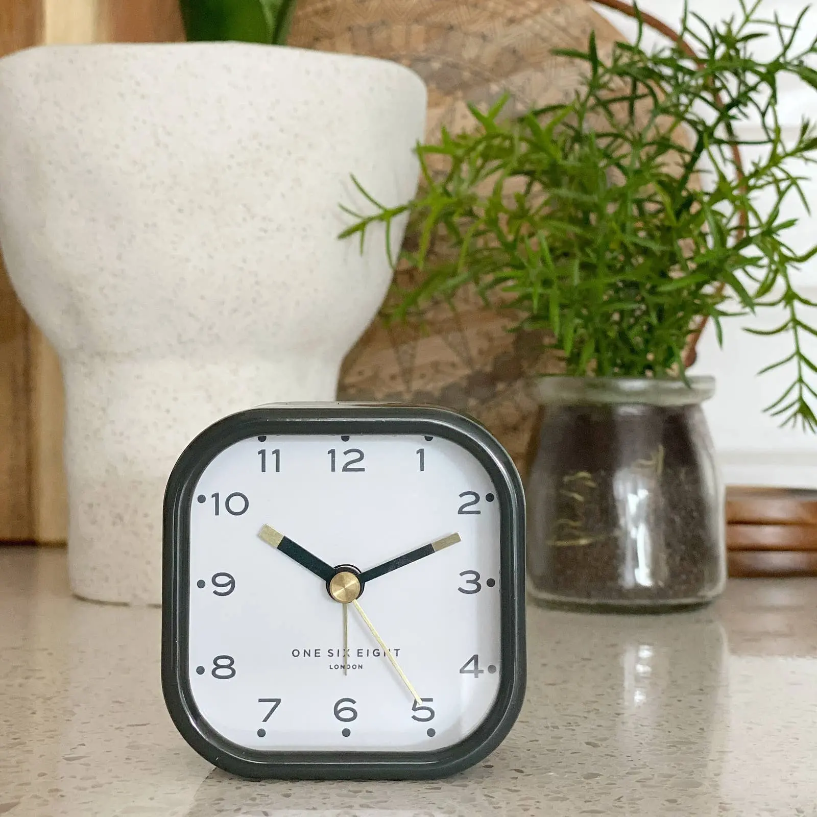Lisa Charcoal Grey Alarm Clock - Image 3