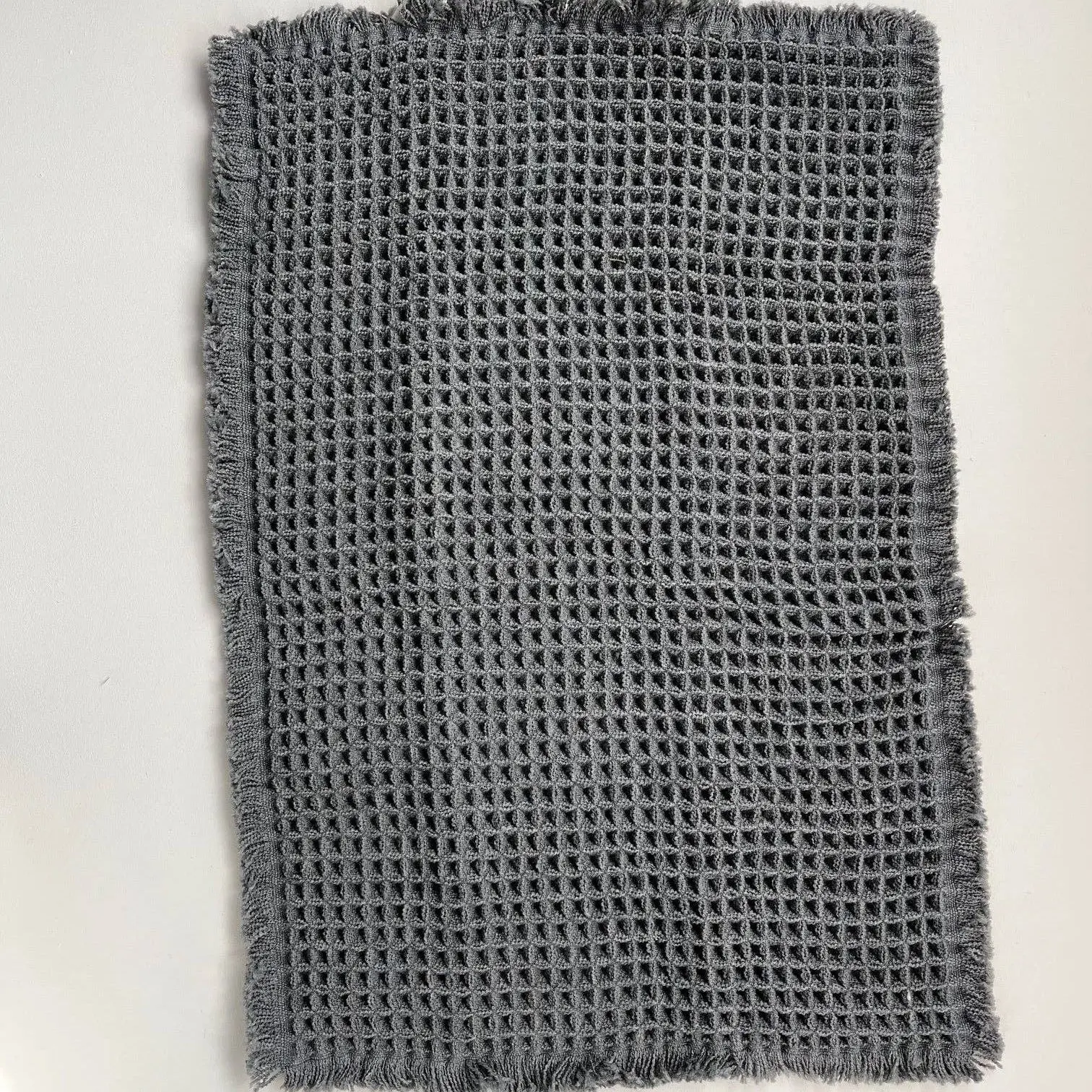 Microfiber Waffle Non slip Bath Mat - Charcoal