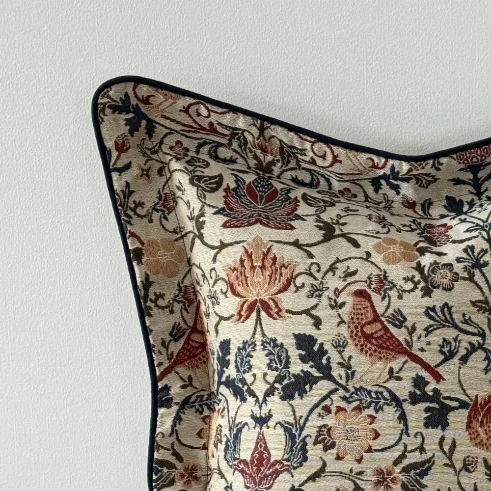 Orla Floral Print Flanged Edge Cushion Cover – 45 × 45 cm - Image 2