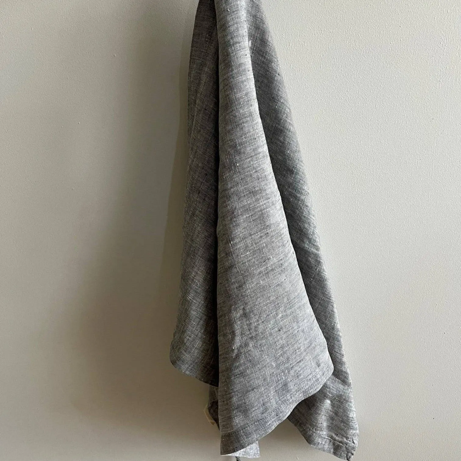 Pure French Linen Tea Towel - Grey Denim
