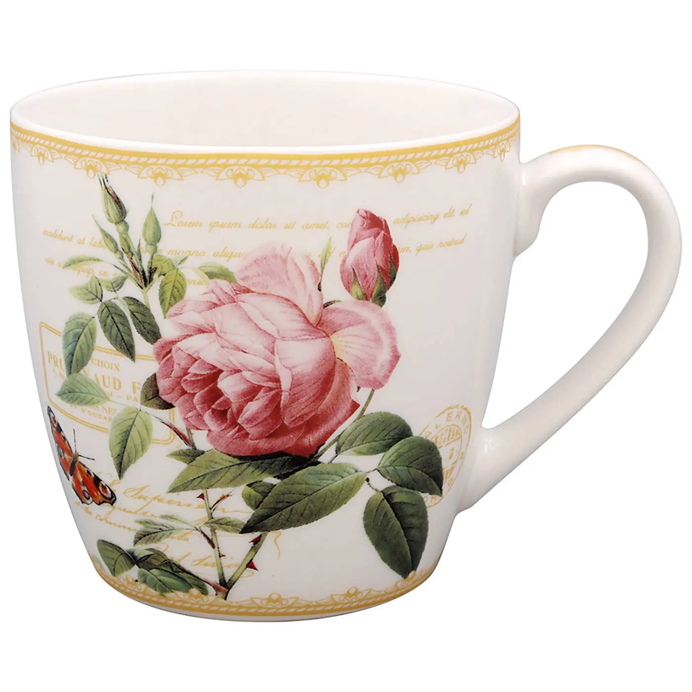 Redoute Rose Breakfast Mug – Leonardo Collection