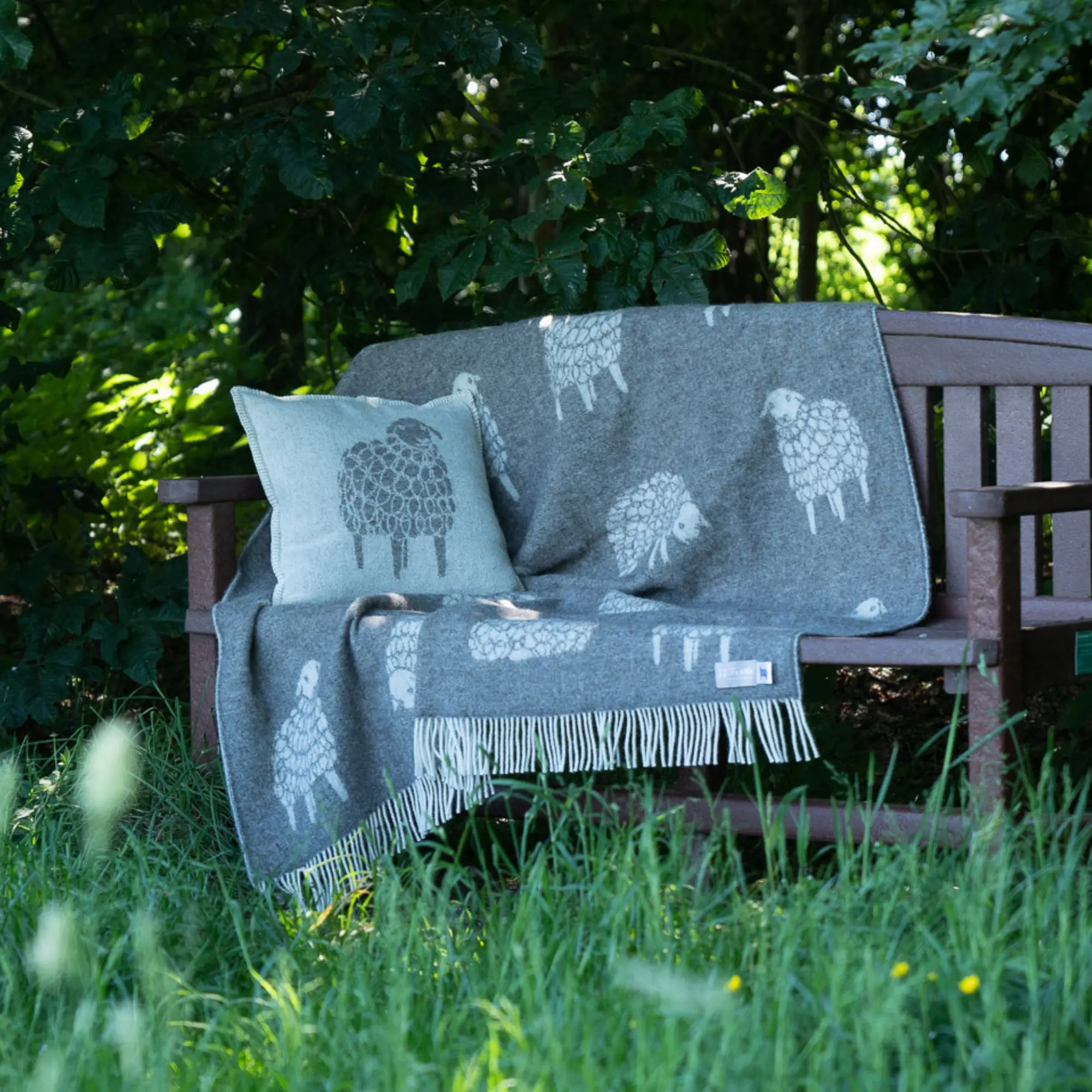 Sheep Mima Soft Grey Pure Wool Cushion Cover – 100% Pure New Wool - Image 3