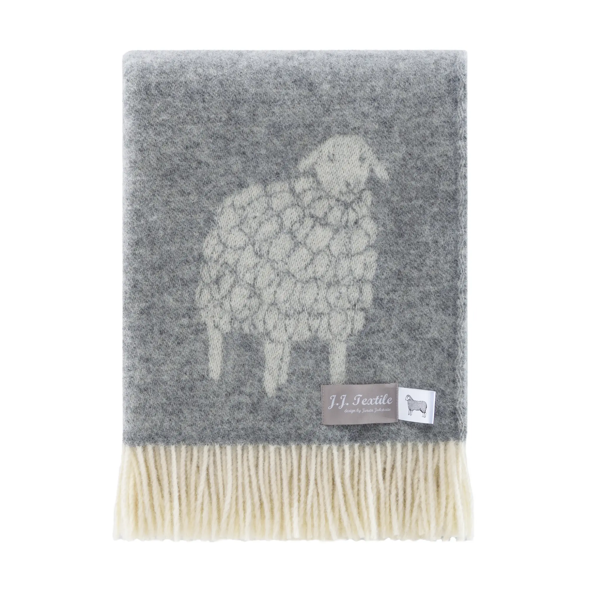 Sheep Mima Soft Grey Pure Wool Throw – 100% Pure New Wool