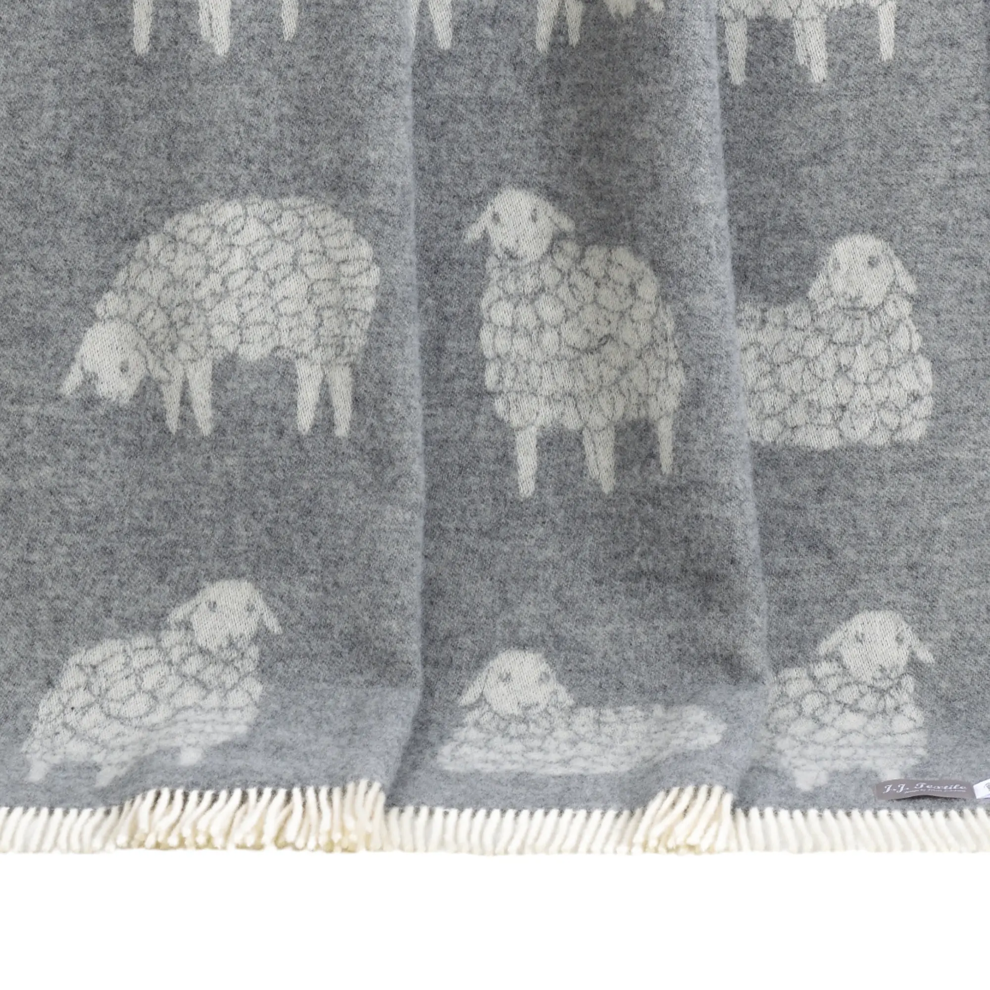 Sheep Mima Soft Grey Pure Wool Throw – 100% Pure New Wool - Image 5