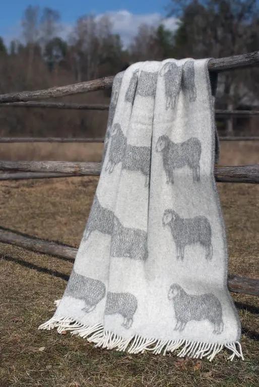 Sheep Soft Grey Pure Wool Throw - Image 6