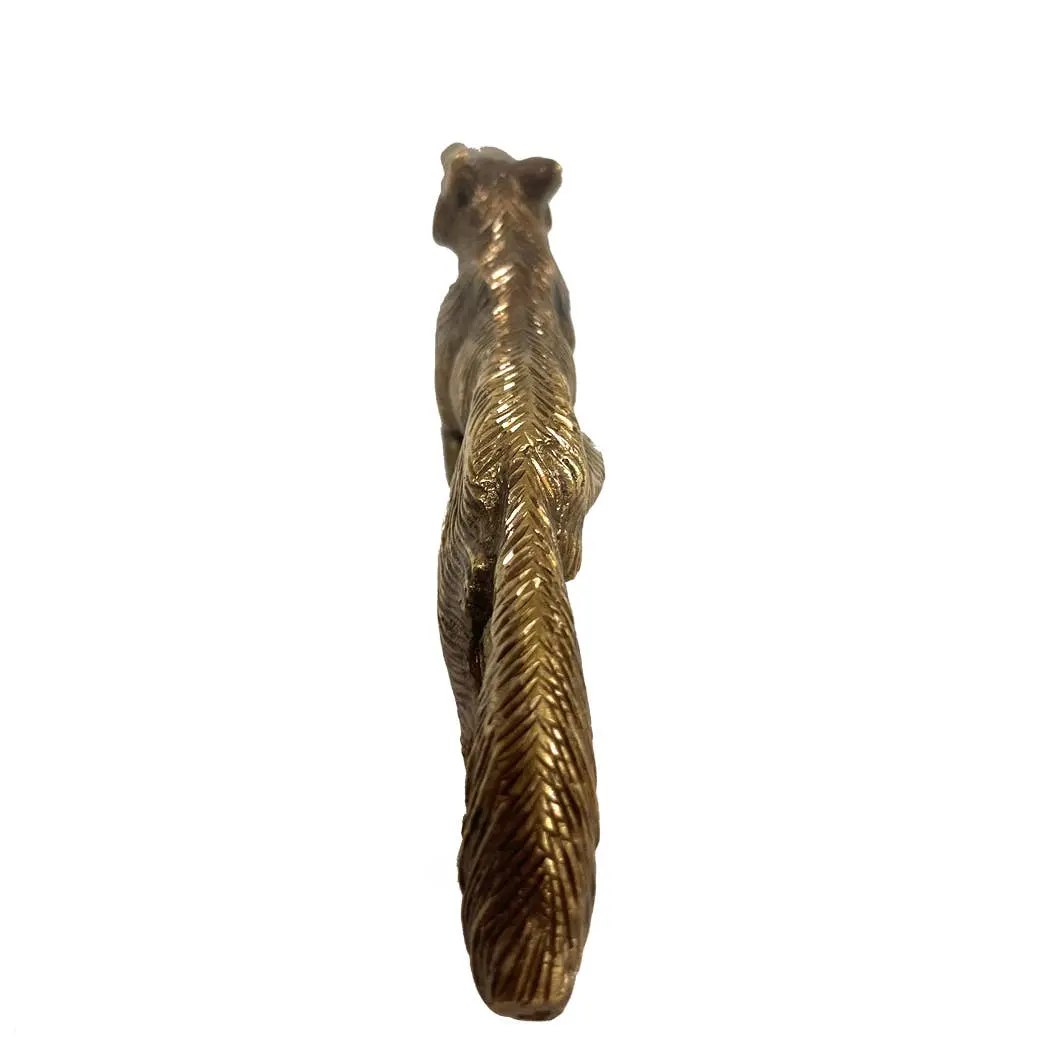 Solid Antiqued Brass Running Fox – Tabletop Decor / Paperweight - Small - Image 4