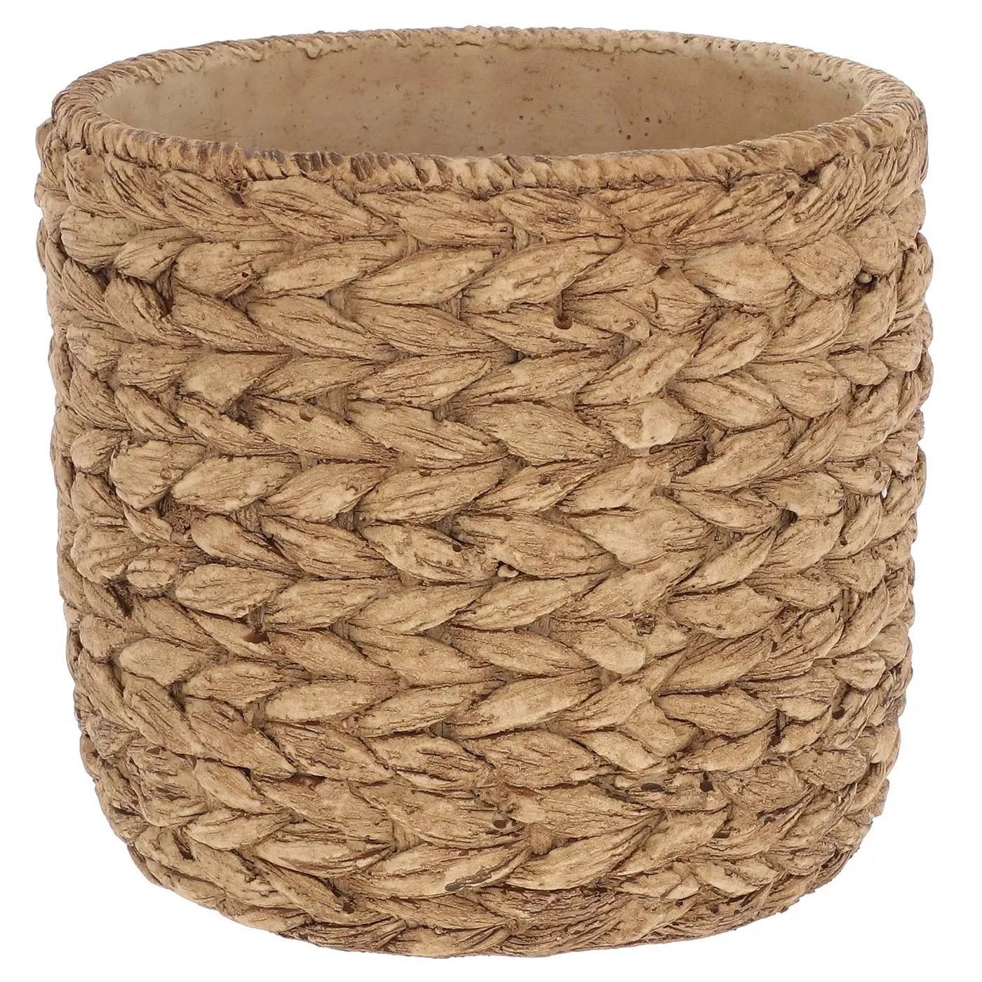 Stone Weave Plaited Planter Large - Image 2