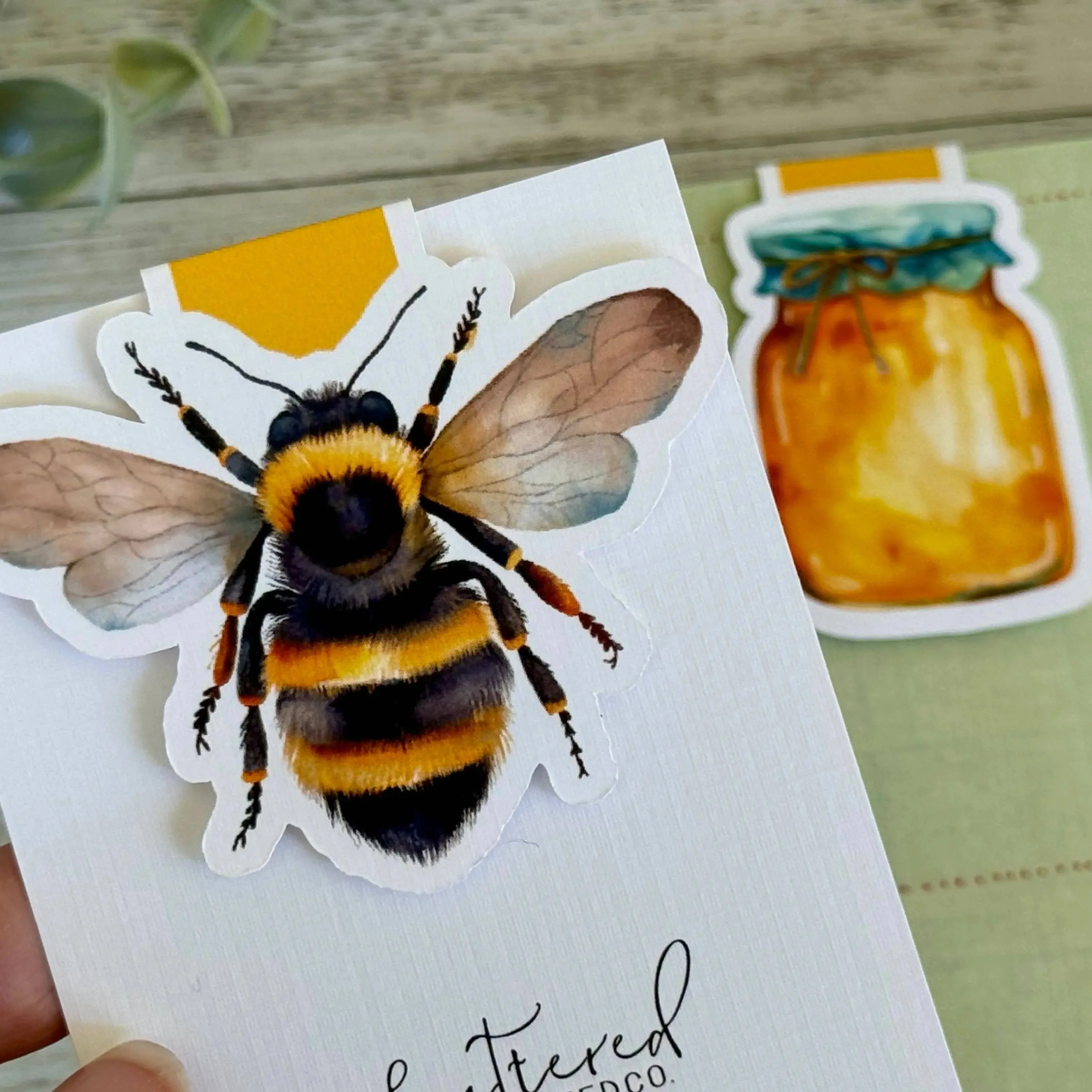 Bee & Honey Handmade Magnetic Bookmark - Image 4