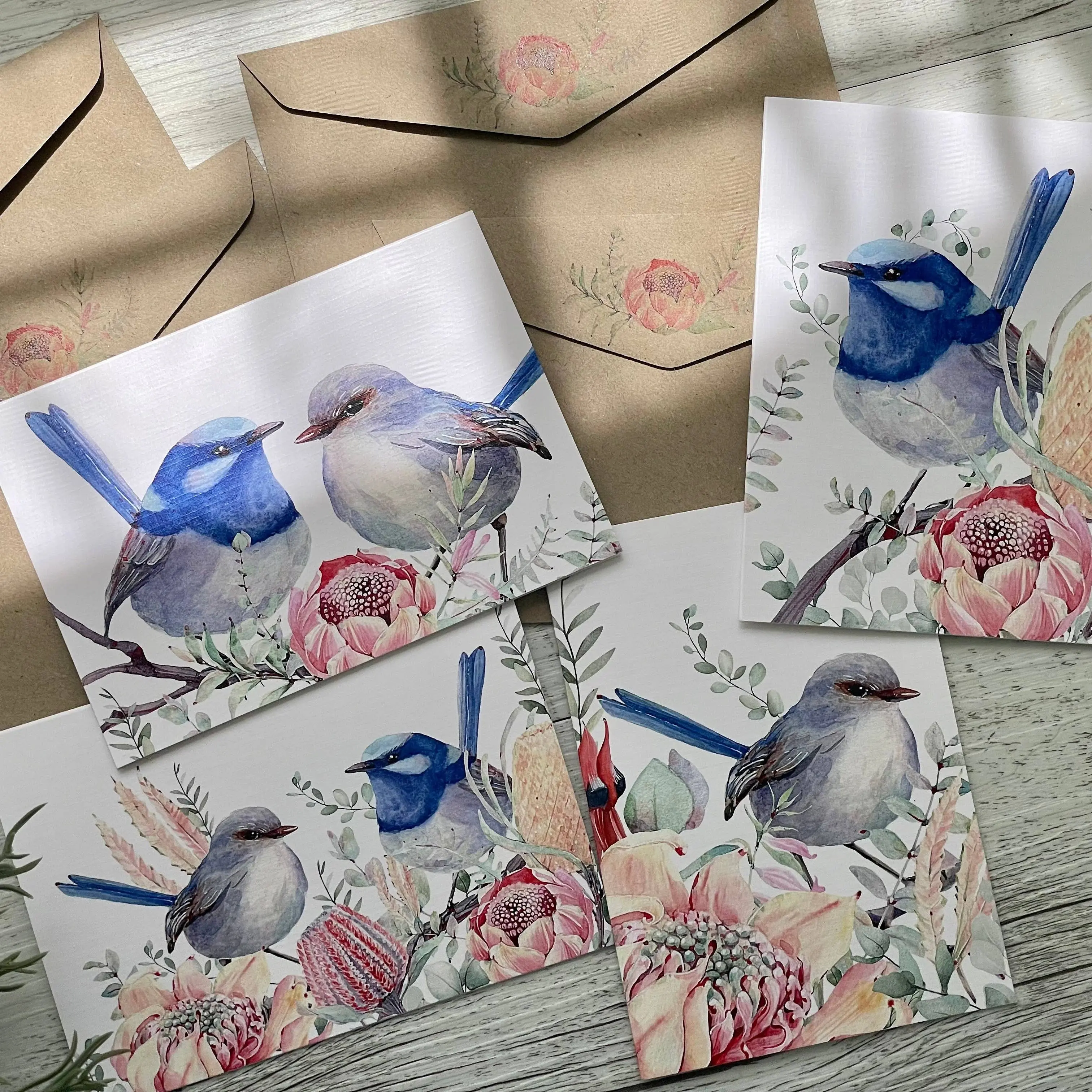 Superb Fairy Wrens – Blank Cards (Set of 4) - Image 8