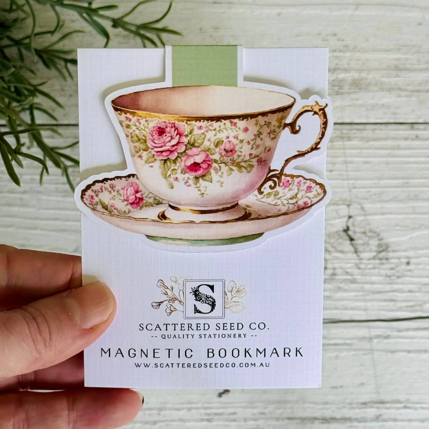 Vintage Teacup Magnetic Bookmarks - Set of 4 - Image 4